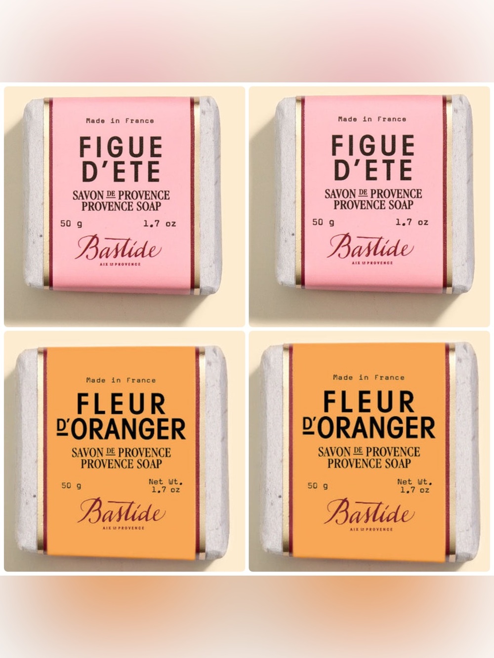 Bastide French Providence Soap Figue d'Ete & Fleur d'Oranger Soap Bundle 4